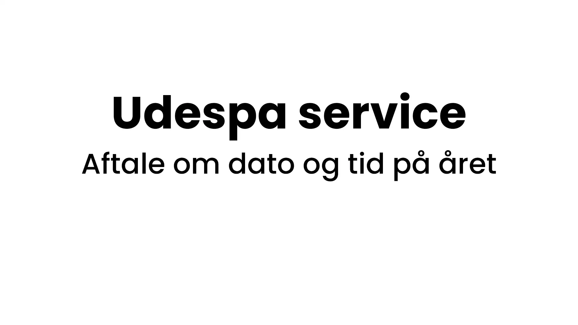 Aftale om dato og tid på året