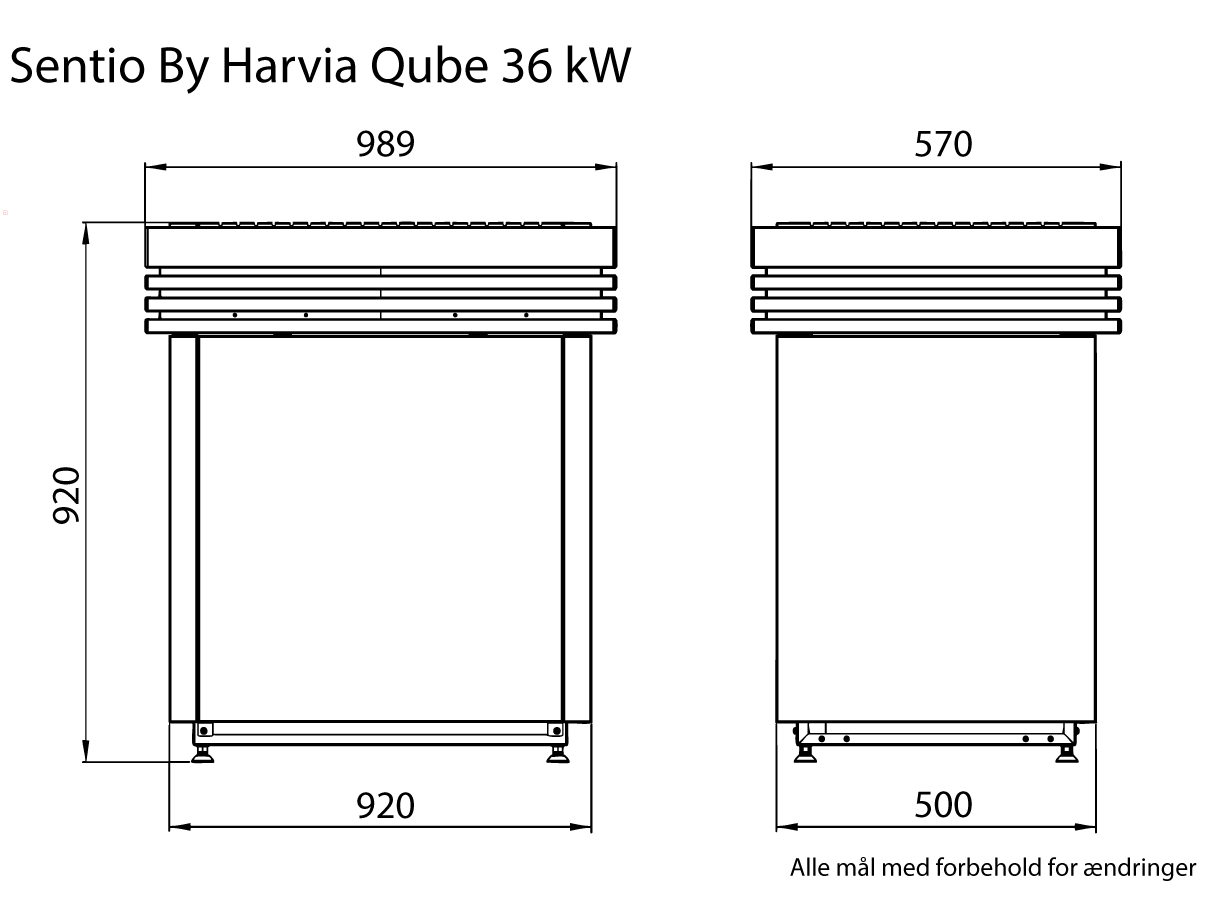 Sentio by Harvia Qube 36 kW saunaovn - Billede 3