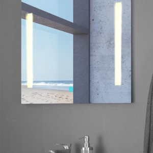 Slimline spejl 80x60 med LED 1