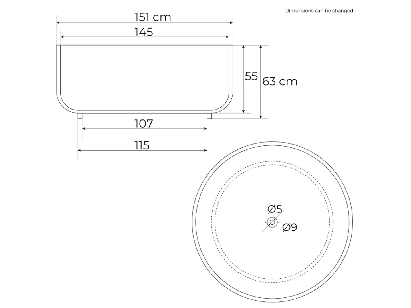 Lido stenbadekar 151 cm - Billede 4