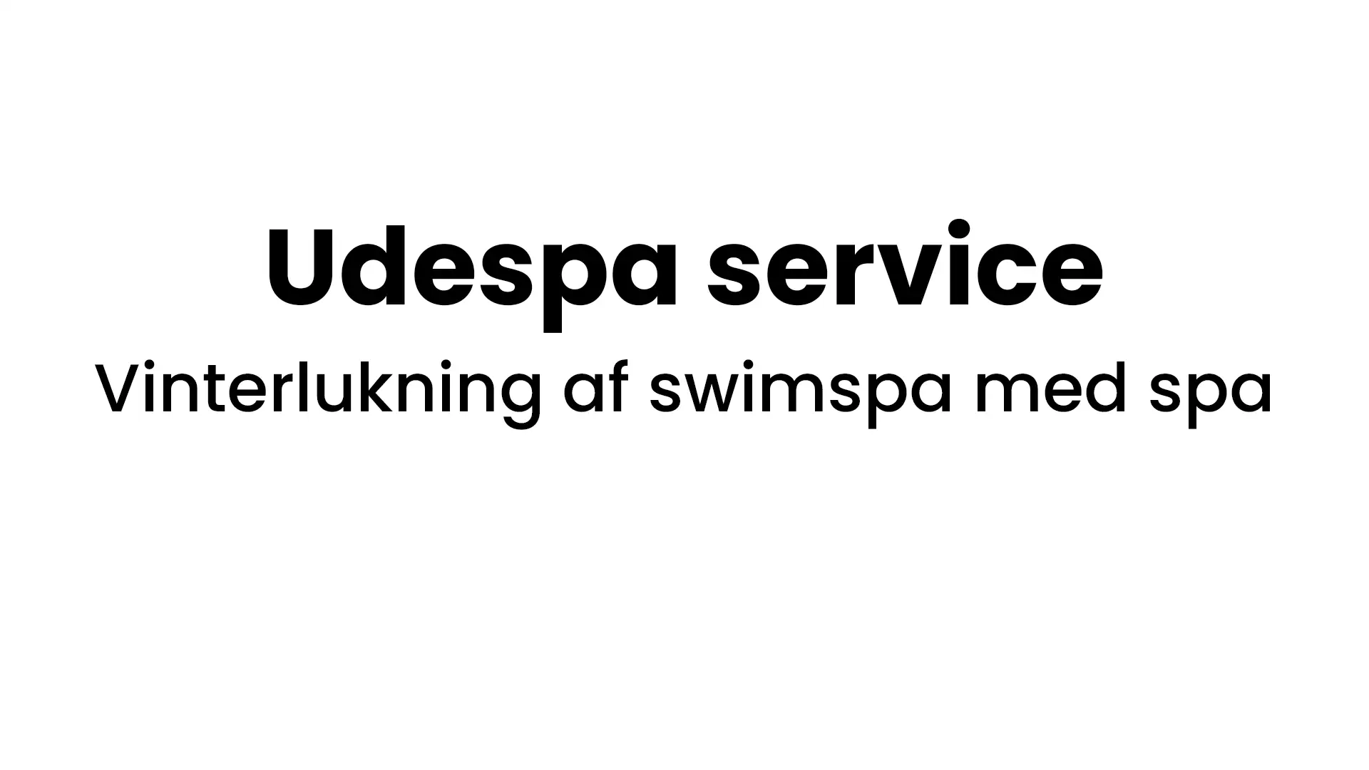 Vinterlukning af swimspa med spa